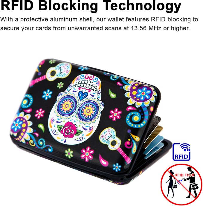 Credit Card Holder Small RFID Blocking Wallet Business Metal Slim Mini Aluminum Hard Case for Women Men - Image 3