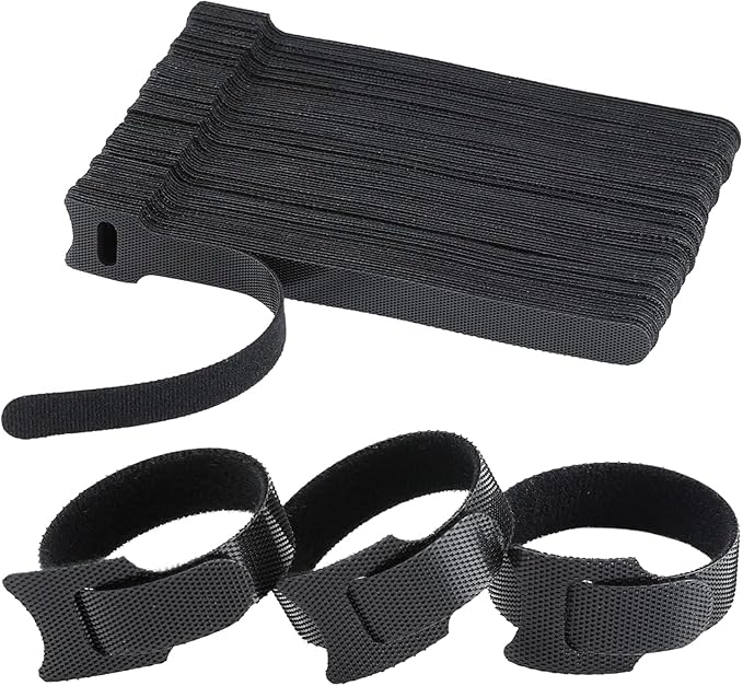MVYC 150PCS 8 Inch Reusable Cable Ties Wire Ties Cord Organizer Cable Organizer Adjustable Cable Management Black by SyncYourLifeWithMVYC