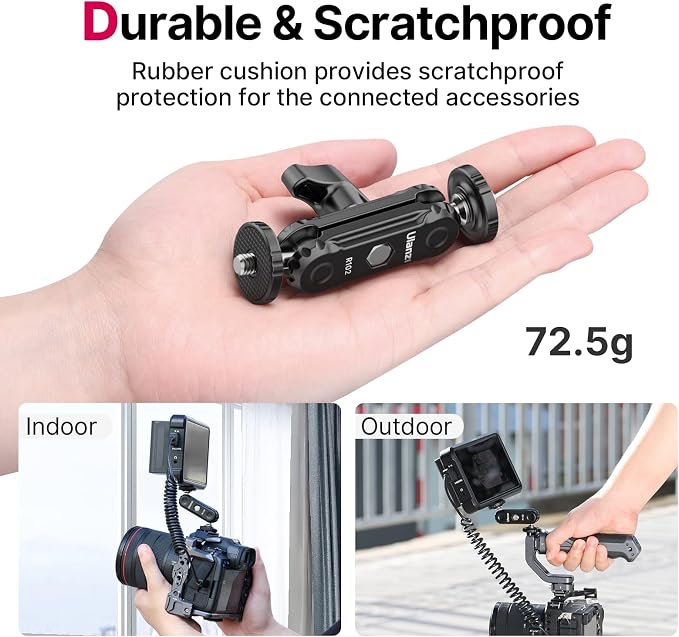 ULANZI Magic Arm with Double Ballhead 1/4" Screw, Compatible with Universal | Monitor Mount for Camera, Video Shooting Photography Accessories Microphone Fill Light Bracket - Image 4
