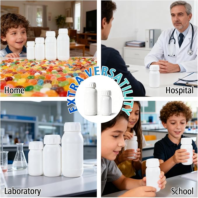 2Pack 16.8oz (500ml) Food-Grade Plastic Travel Bottles - Stackable Empty Small Containers with Lids & Caps, EVOH High Barrier Leak Proof Storage for Toiletries & Homemade Sauces - Image 5