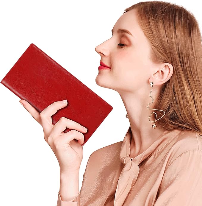 Ultra Slim Thin Leather Women Wallet RFID Blocking Credit Card Holder Bifold Long Ladies Billfold - Image 8