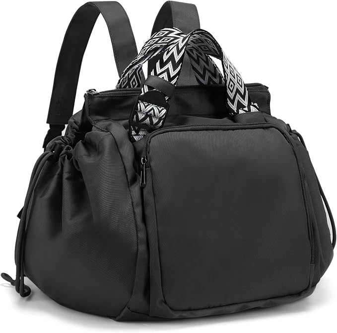 Large Capacity Portable Backpack Tote Bag For Car Travel, Lightweight Foldable Nylon Shopping Bag with 15 Pockets by Carfond