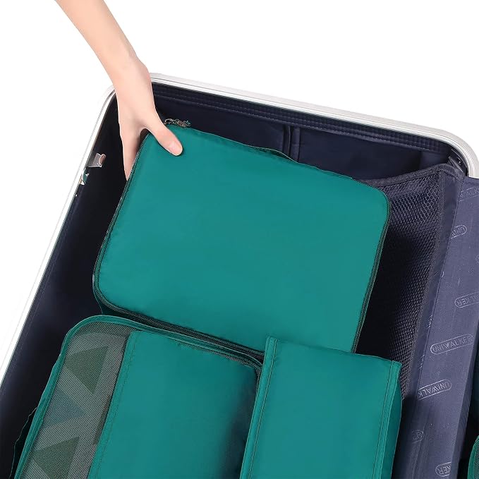 BAGAIL 8 Set Packing Cubes Luggage Packing Organizers for Travel Accessories-Aqua Color - Image 6