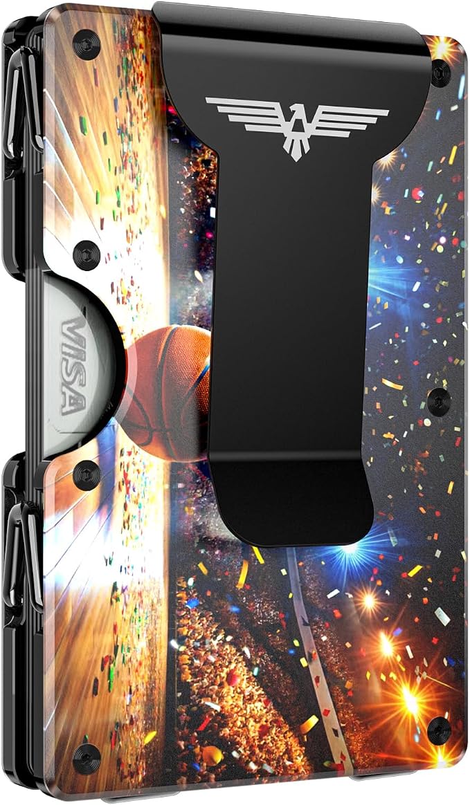 Lenvoten Upgraded Hinged Minimalist Wallet for Men, RFID Blocking Wallet | Slim Metal Aluminum, Credit Card Holder, Money Clip Holds 20 Cards, Premium Scratch-Resistant Finish, Ideal Gift for Men by Lenvoten