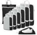 Percover Compression Packing Cubes for Travel, 8-Piece Structured Compression Organizer Set with Laundry Bag & Shoe Bag for Carry-On & Checked Luggage, Black by Unknown