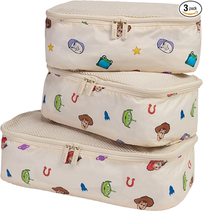 Away Toy Story 5 Kids Packing Cubes Set of 3, Travel Organizers | Medium & Wide Packing Cubes, Water-Repellent Nylon with Mesh Tops, Space-Saving for Kids Carry-On, Toy Story 5 by Unknown