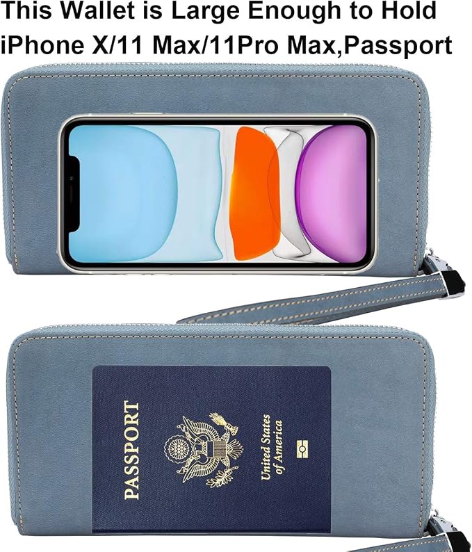Small Compact Women Wallet RFID Blocking Genuine Leather Bifold Purse with ID Windows - Image 5