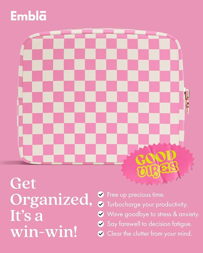 Makeup Bag for Women, Travel Cosmetic Organizer, Waterproof Toiletry Pouch | Large Nylon Cosmetic Bag with Zipper, Water-Resistant Beauty Pouch for Purse, Travel Essentials, Make up Case - Image 6