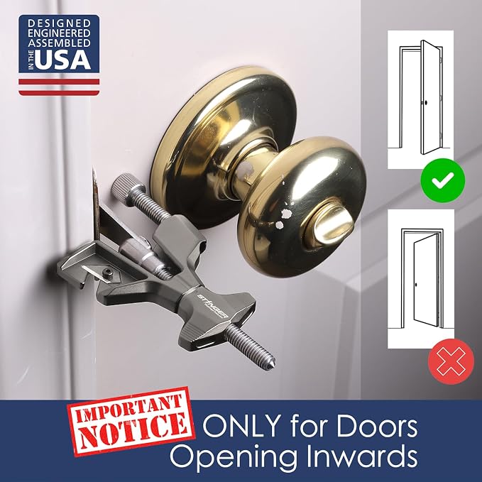 Stinger USA Portable Travel Door Lock w/Seat Belt Cutter and Glass Breaker | Suitable for security equipment in households and hotel rooms - Image 6