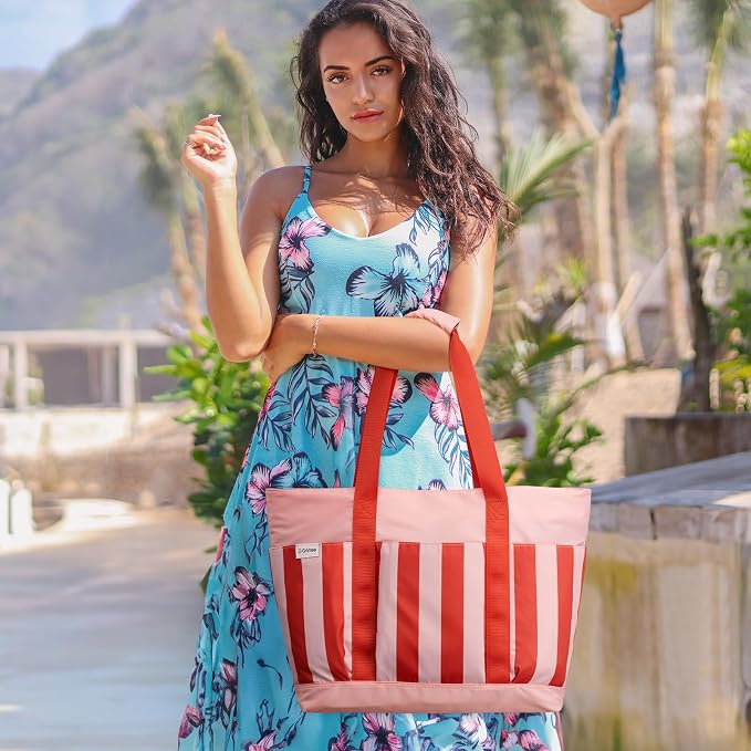 G4Free Beach Bag, Waterproof Beach Tote Pool Bags for Women | Compatible with Cup, Large Capacity Sandproof Foldable for Weekender Travel Swim - Image 2