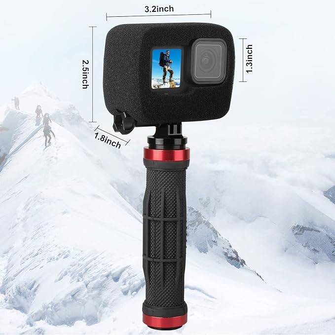 2Pack Windslayer Cover Compatible with Gopro Hero 10 Hero 9 Hero 11 Windscreen Wind Muff Foam Housing Frame Case for Noise Reduction,Sponge Video Muffler Windproof Case Accessories for Audio Recording - Image 7