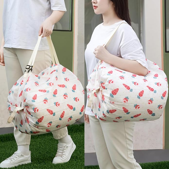 2PCS Travel Shoulder Bag Reusable Grocery Bags Foldable Shopping Bags Waterproof Pouch Bags Sports handbag - Image 5