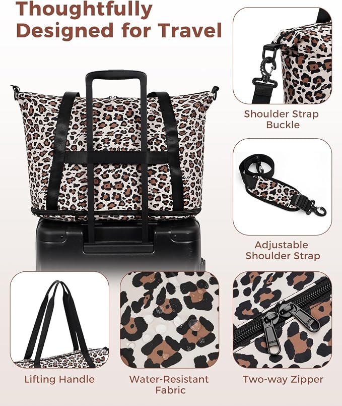 WANDF Foldable Expandable Personal Item Travel Bag for Women Carry On | 18x14x8 inches, Frontier Airline Underseat Fit, Weekend Getaways - Image 8