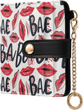 Babe Red Sexy Lip Women's Wallets RFID Blocking,Credit Card Holder Bifold Wallet,Slim Card Cases,PU Leather Travel Wallet for men Girls by visesunny