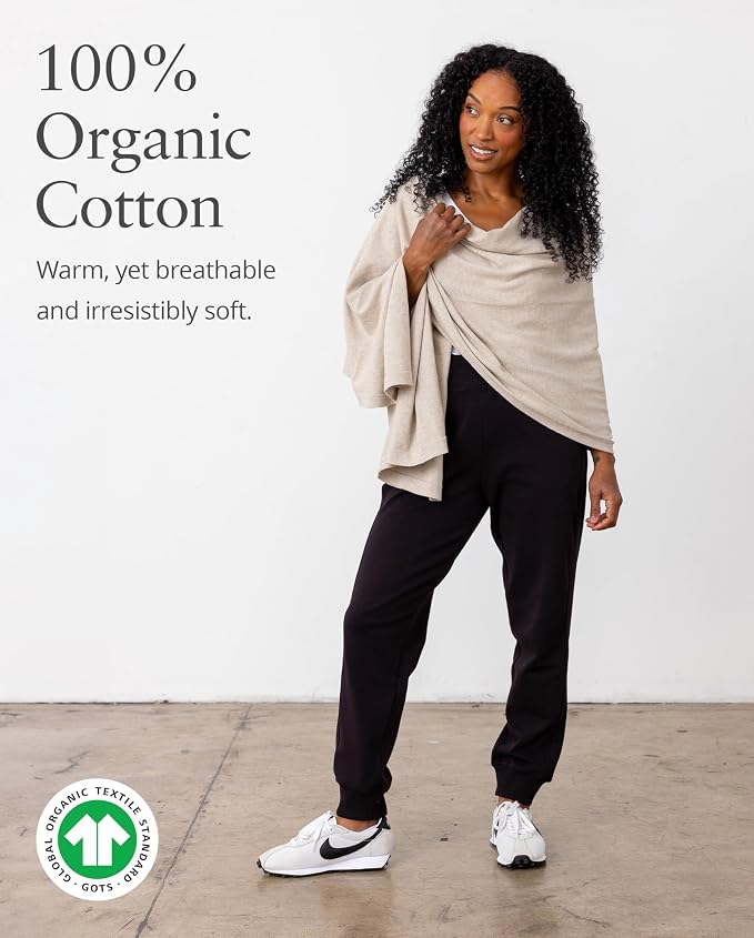 Dreamsoft Travel Scarf, Wrap and Shawl for Women, Organic Cotton - Image 4