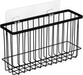 Toplife Wall Door Adhesive Kitchen Wrap Organizer Rack, No Drilling, Black by Toplife