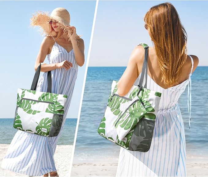 G4Free Beach Bag, Waterproof Sandproof Beach Tote Bag, Large Capacity Foldable for Women - Image 2