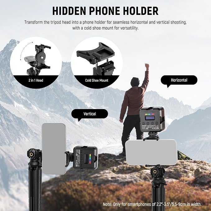 NEEWER Tripod for iPhone with Remote, Mini Flexible Phone Tripod Stand | Vlog Selfie Stick, Phone Holder, Action Camera Adapter, Compatible with iPhone GoPro Insta360 Samsung Digital Camera, TP35 - Image 4