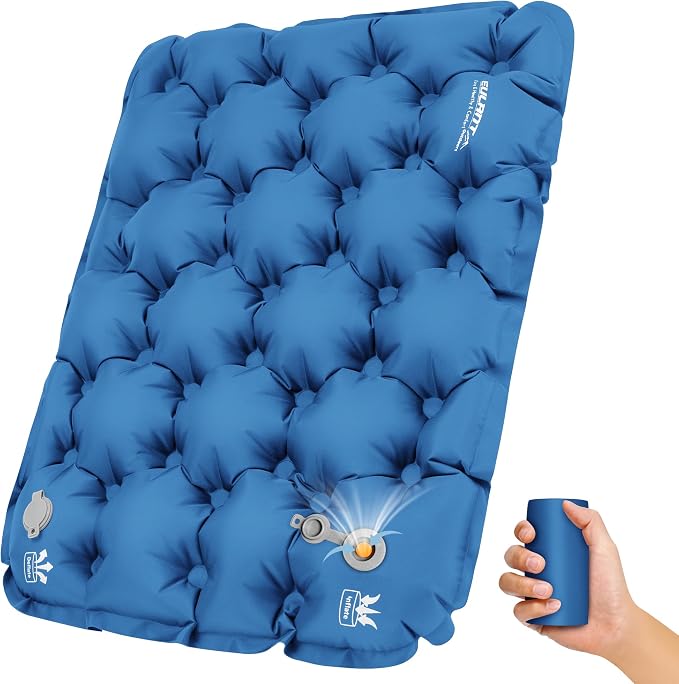 EULANT Lightweight Inflatable Seat Cushion,Compact Travel Cushion Pad | Stadium Seat Pad Camping Travel Air Seat Cushion for Airplane Hiking Bleachers Office Home Sports Events by EULANT