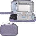 CAAORDKSO Electronics Organizer Travel Bag, Small Cable Organizer Case Waterproof Accessories Pouch, Travel Electronic Carrying Case for Cable, Cord, Charger, Phone, Power Bank, Earphone (Purple) by Unknown