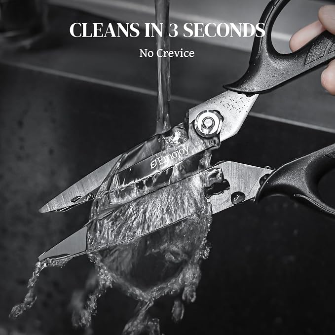 Titanium Kitchen Scissors, Japanese 5Cr15MoV Steel, Detachable | Food-grade stainless steel, Take-apart blades, Magnetic Storage Sleeve, Dishwasher Safe - Image 8