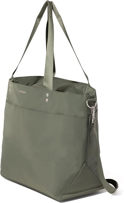 Baggallini Carryall Tote - Lightweight Nylon Zipper Top Weekender Travel Beach Bag w/Luggage Sleeve - Image 8