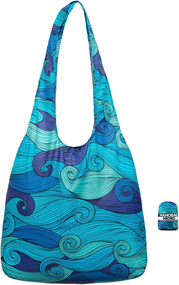 Nanobag Micro 12L Tote Foldable Packable Reusable Grocery Shopping Bag | 0.8 oz Premium Portable Collapsible Ultralight Pocket-Sized for Everyday Use & Travel by Nanobag
