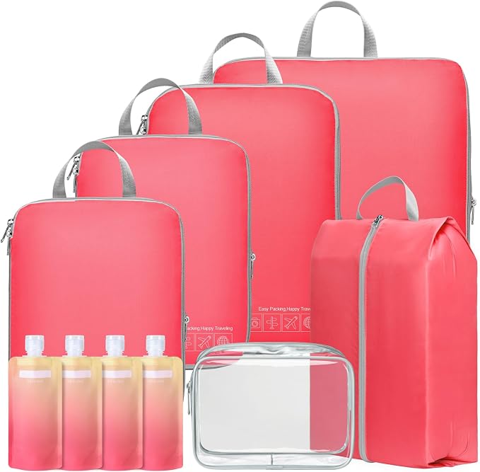 Cambond Compression Packing Cubes for Travel Women - Lightweight Luggage Organizers Bag Packing Cubes for Carry on Suitcases by Cambond