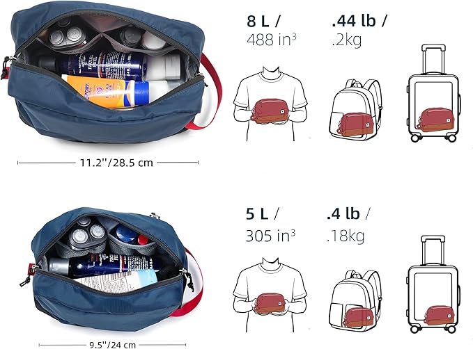 Travel Toiletry Bag 5L, Compact Travel Organizer with Waterproof TPU Wet/Dry Compartment - Image 4
