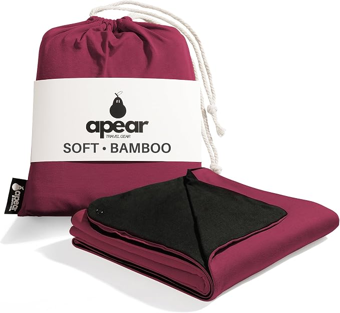 16-in-1 Compact Travel Blanket with Bag – Reversible, Ultra Soft Bamboo Airplane Blanket with Hidden Pocket – Packable for Flights & Travel Essentials (Semi-Weighted, Double Layer) by ApearTravelGear