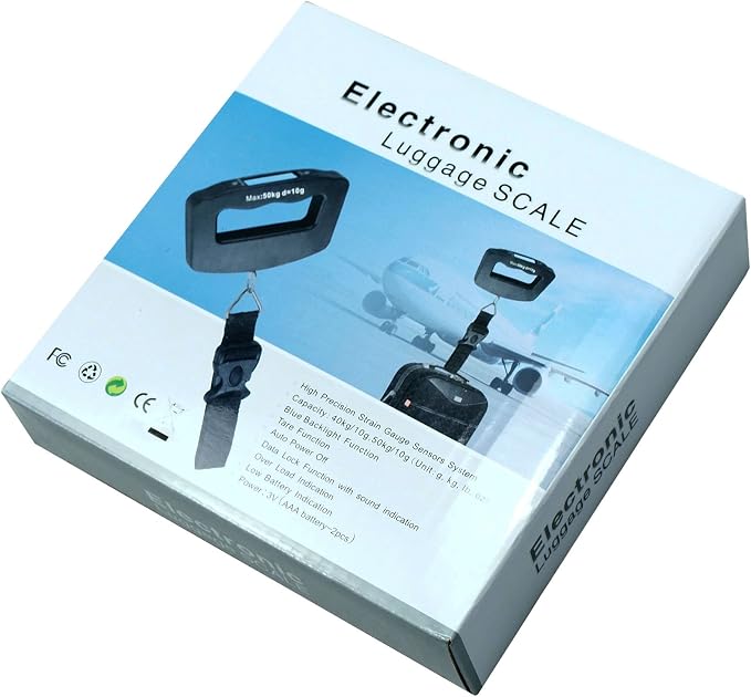 Horizon 50kg /110 LB x 10g Digital Travel Luggage Scale Hanging Scale with Strap - Image 3