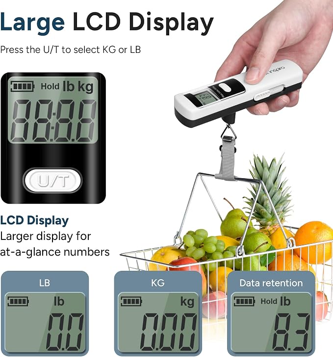travel inspira Luggage Scale, Travel Essentials, Portable Digital Hanging Baggage Scale for Travel, Suitcase Weight Scale - Image 9