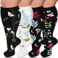 Diu Life Plus Size Compression Socks for Women & Men 15-20 mmhg Extra Wide Calf Knee High Support Socks for Circulation by DiuLife