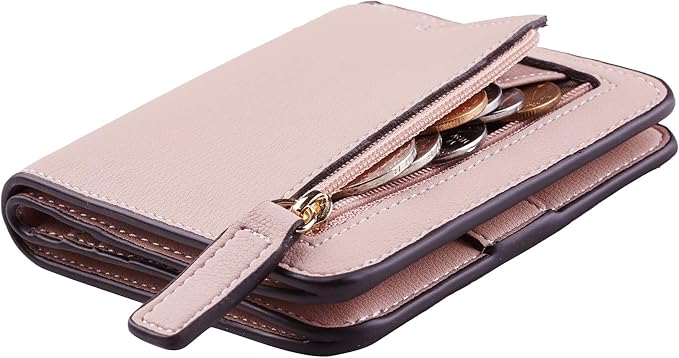 Toughergun Women’s Small Slim Leather Wallet with RFID Protection, Compact Bifold Mini Purse with Clear ID Window by Toughergun