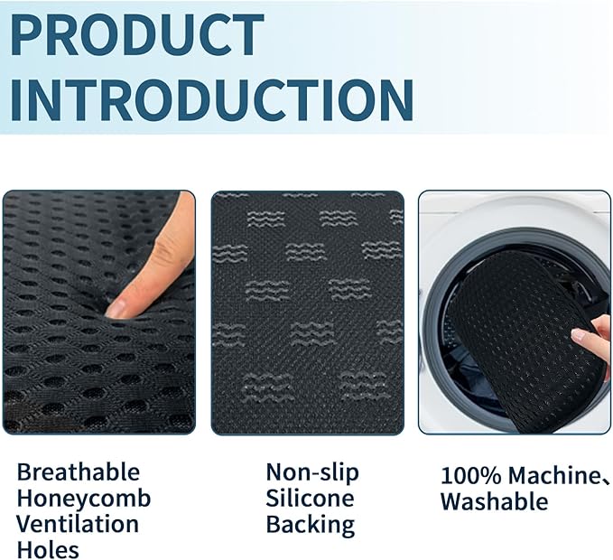 Portable Breathable Seat Cushion, Foldable Soft for Airplane Stadium | 3D mesh fabric lightweight for travel - Image 6