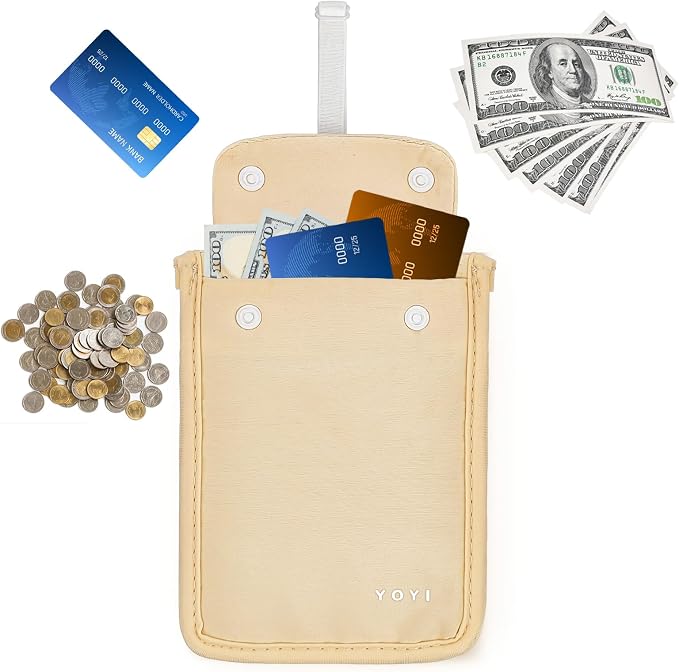 YOYI YOYI RFID Blocking Bra Wallet Travel Pouch, Secret Pocket for Cards | Skin-friendly fabric so thin it disappears inside your bra, RFID blocking keeps cards and cash secure from theft on the go - Image 5