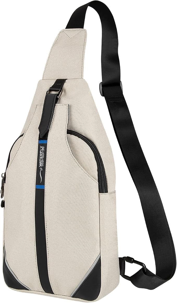 WATERFLY Medium Crossbody Sling Backpack Anti Theft Backpack for Traveling Chest Shoulder Bag by Waterfly