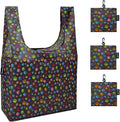 HOLYLUCK Reusable Grocery Bags,Heavy Duty Foldable Shopping Tote Bag (Extra Large, 3 Large Dog Paw Prints) by holyluck