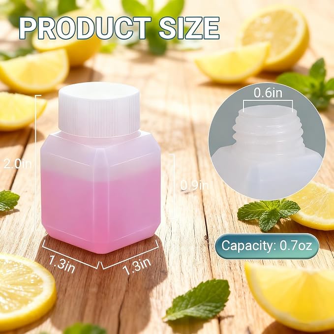 20ml Leak Proof Plastic Bottles with Caps for Liquids Sample, Reusable Small Bottles Containers for Travel, Camping and Hiking (Translucent, 10 Pcs) - Image 5