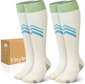 TINYLEMON Wide Calf Compression Socks for Women & Men 15-20 mmHg Cushioned Sole Knee High Support Socks for Long Hours & Daily Wear by Tinylemon
