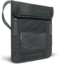 VENTURE 4TH Travel Neck Wallet, RFID Blocking Passport Holder - Sleek Gray by VENTURE4TH