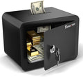 Small Safe, Locker Safes with Key and Coin Slot, Little Safes for Money, Cheap Home Safety, Small Hidden Safe, Savings Box with Key – Mini Security for Home, Office, Travel, Pets，0.23 Cubic by brandnewindoorstyle