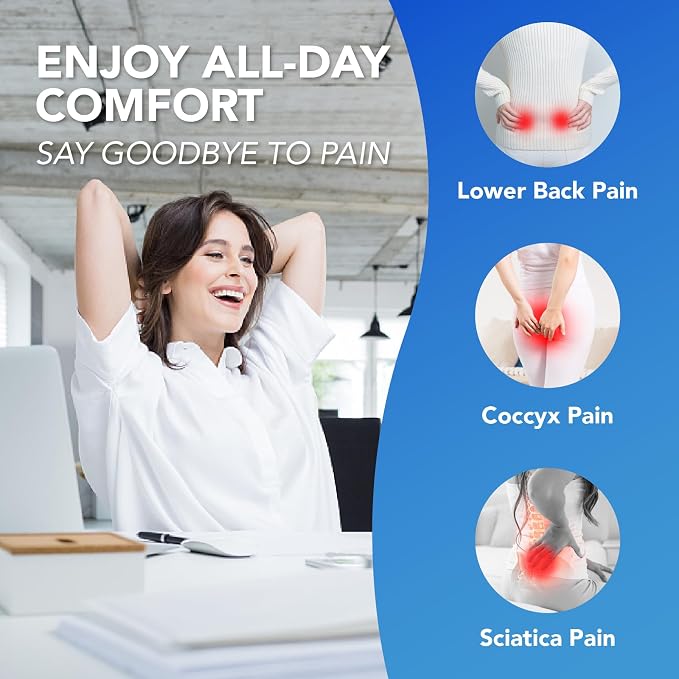 Lofty Aim Car Seat Cushion, Comfort Memory Foam Car Cushions for Driving (Black) - Image 4