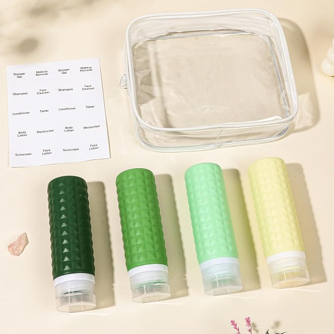 Travel Bottles for Toiletries, TSA Approved Travel Size Containers, Leak Proof Silicone Shampoo Bottles, Small Toiletry Containers with Clear Bag for Shampoo Conditioner Lotion - Image 2