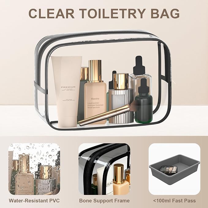 8 Set Packing Cubes for Travel with Clear Toiletry Bag, Durable Luggage Packing Organizers for Suitcase, Carry-On Accessories, TSA Approved See-Through Cubes, Space-Saving Storage Bags - Image 2