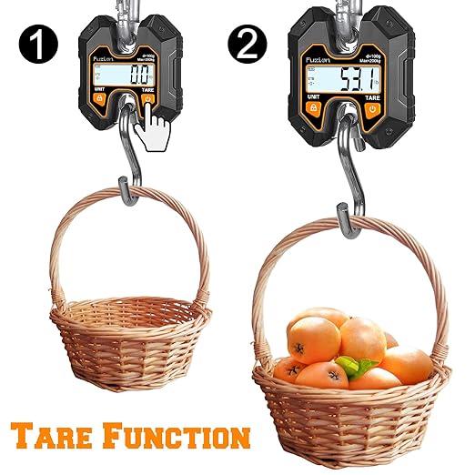 Fuzion Hanging Scale 440lb/200kg, Mini Crane Scale w/Stainless Steel Hook | No Setup Required, Hold/Tare Function, Large Display, Digital Hanging Scales for Weighing Animals, Hays, Fish, Travel Luggage - Image 6