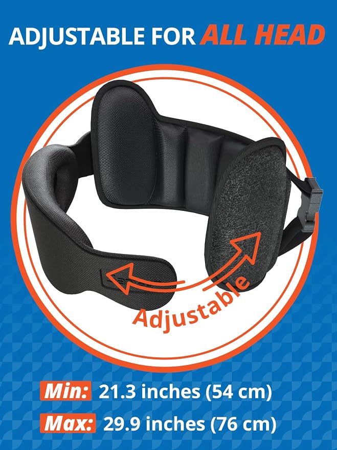 SARISUN Airplane Travel Pillow for Different Heights, Stable Head Support | Adjustable Airplane Pillow fits Travelers (4'7" to 6'4"), Attache to Seat Headrest, 360° Support on Long Flight, Mottled Grey - Image 5