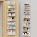 VyGrow Over The Door Organizer, 8-tier Metal Door Organizer Hanging with Adjustable Baskets, Behind The Door Storage for Bedroom Closet Bathroom Pantry Cabinet Kitchen, White by VyGrow