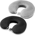 2 Packs Travel Neck Pillow Cover, Reusable U Shaped Washable Cover (Gray Black) by Philbinden