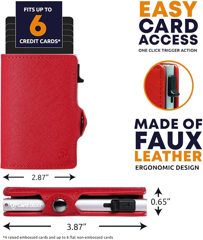 Pop Up Wallet for Women – Slim Wallet for Small Purse & Crossbody Bag with Quick Card Access and RFID Blocking – Compact Card Holder (4-6 Card Capacity) - Image 3